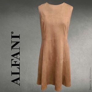 ALFANI ~ Fit & Flare Faux Suede Dress ~ 18